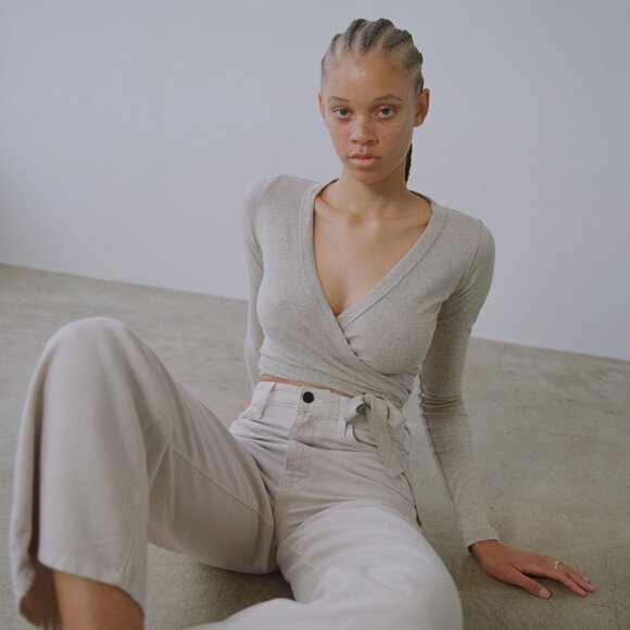 OZMA Beige Open Front Cardigan - Picture 4 of 5